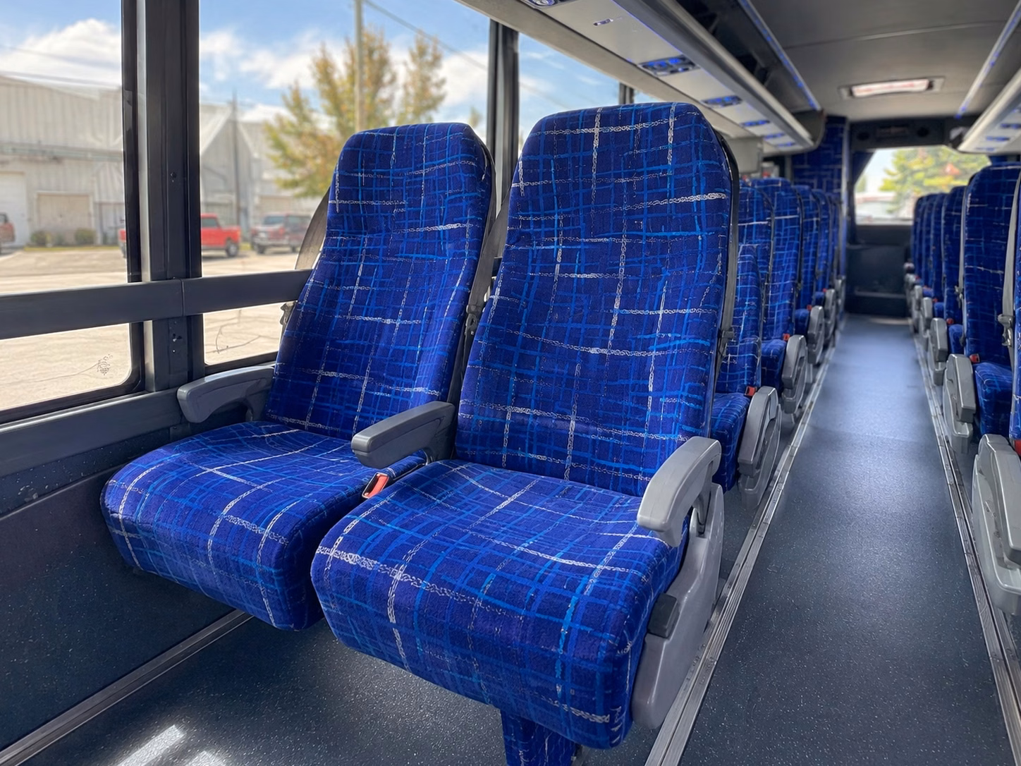 56 passenger charter bus interior