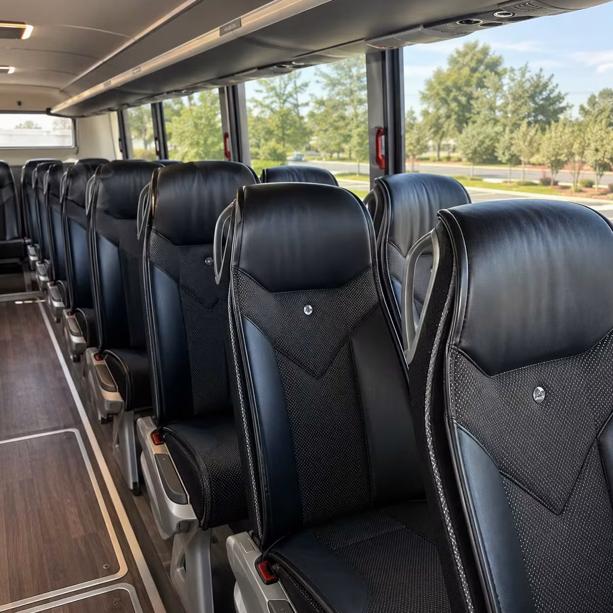 tucson charter bus rental interior